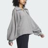 Adidas All Szn Fleece Half-Zip Top Solid Color Letter Embroidery Detail Sports Half-Zip Jacket Women Tops Medium-Heather-Gray IZ4560