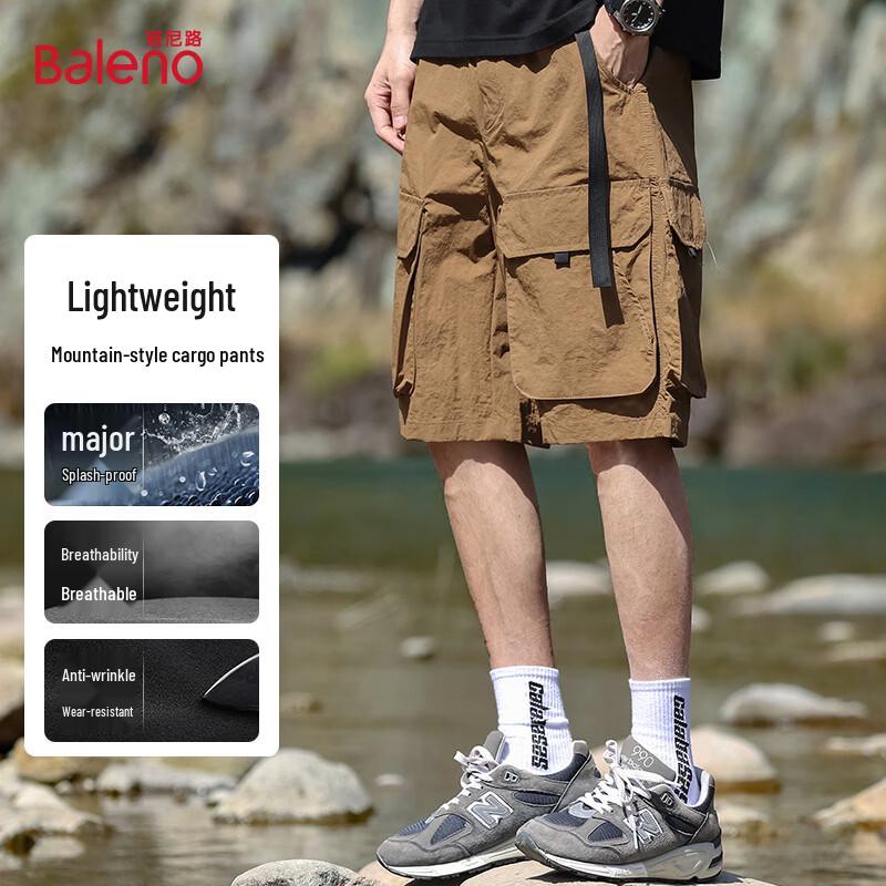 Baleno Men s Summer Loose Fit Cargo Shorts with Large Pockets M