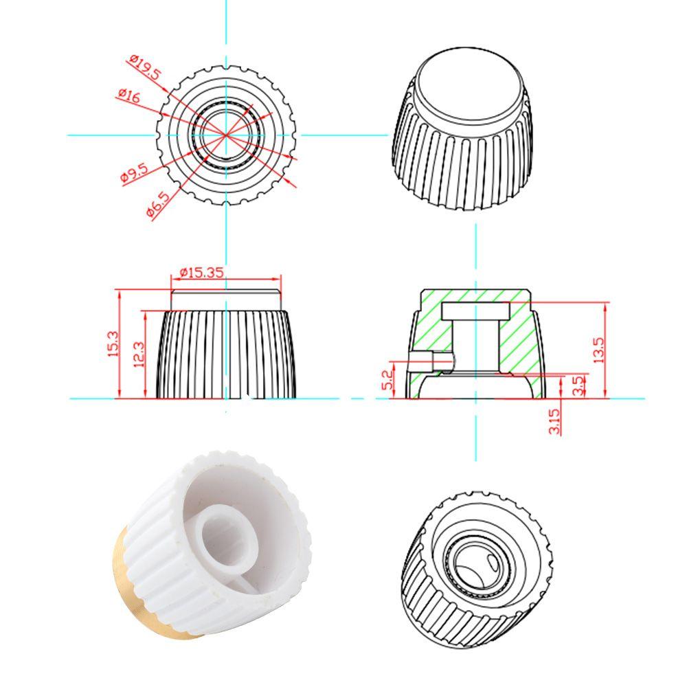 Guitar Volume Adjustment Pointer Knob Caps Potentiometers Amplifier Knobs Passive Components
