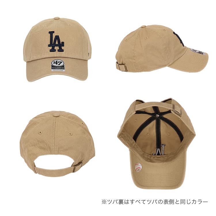 Forty Seven Brand 47 Dodgers Clean Up Cap for Men and LA Low Natural X Black Women, Logo, Cap, [Used]