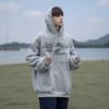 Letter Hooded Sweater Men's Autumn and Winter New Hat Rope Design Loose Fleece Thickened Coat