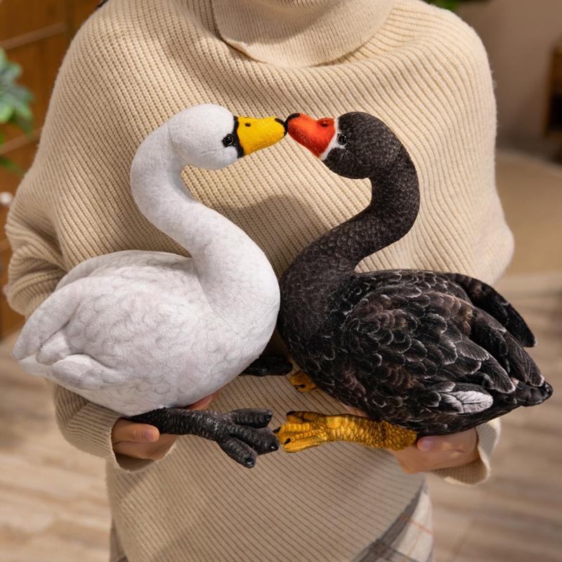 Lifelike Swan Plush Swan Toys Doll Pillow Kawaii Soft Simulation Swan Duck Swan Cute Goose Stuffed Animal Kids Gift Home Decor