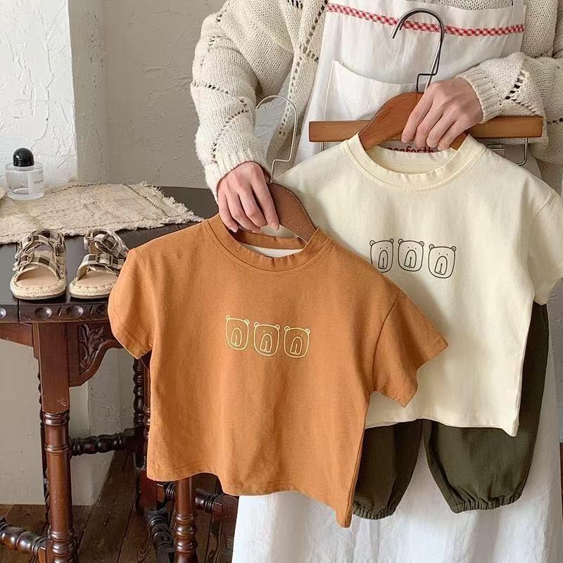 Children's Summer Printed Short Sleeved T-shirt Cartoon Short Sleeved Top