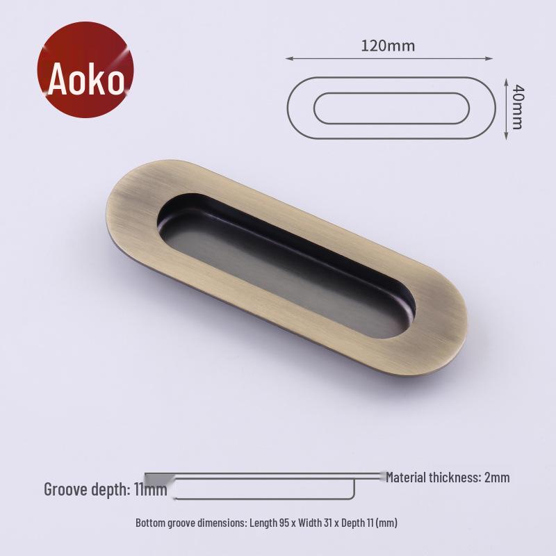 Stainless Steel Recessed Pull Handle for Sliding & Cabinet Doors