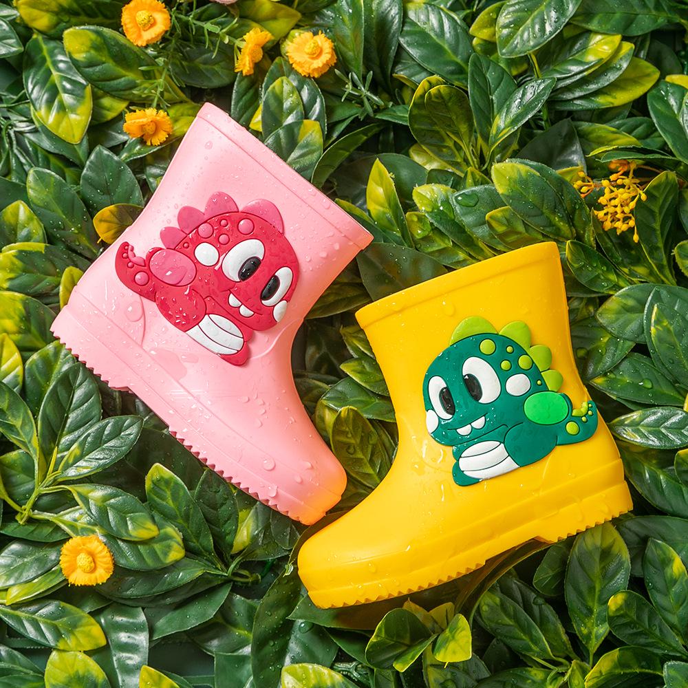 Unisex Toddler Waterproof Cartoon Rain Boots for Kids - Rubber, Short, Outdoor