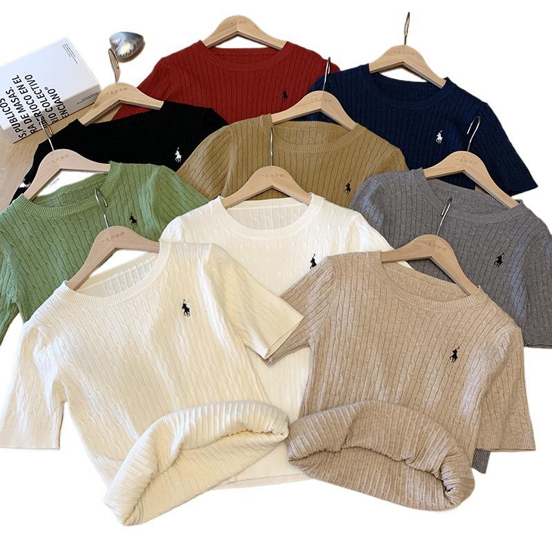 Women's Short Sleeve Cable Knit Cardigan - Soft, Skin-Friendly, Breathable Cotton for Spring/Summer