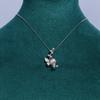 Butterfly 925 Sterling Silver Freshwater Pearl Pendant Necklace - Simple, Versatile Clavicle Chain Fashion