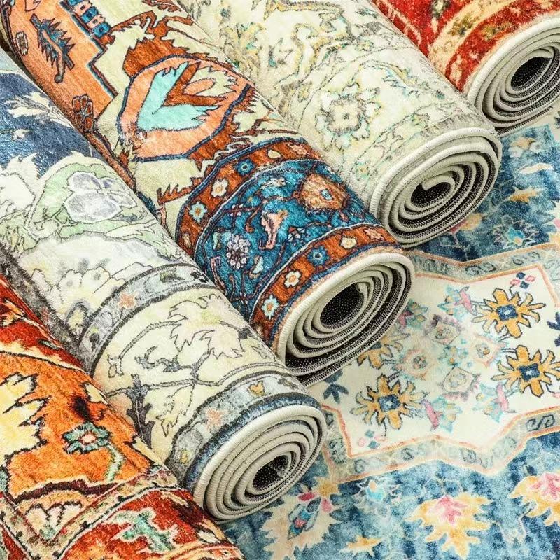 Ethnic Style Rugs for Bedroom Morocco Living Room Decoration Large Area Carpet Soft Fluffy Floor Mat Colorful Plush Bedside Rug