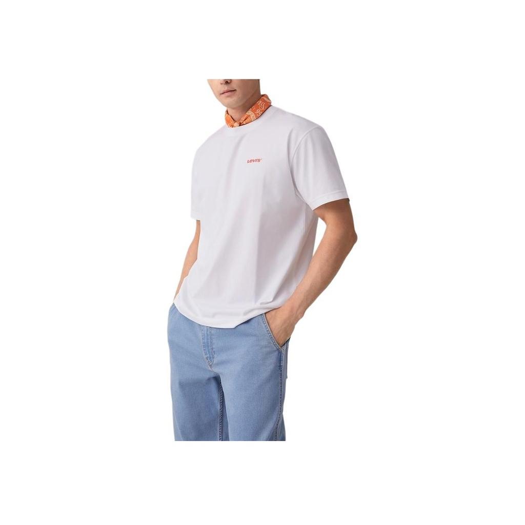 Levis Soft Casual Loose Ribbed Crew Neck Short Sleeve T-Shirt Men Tops White 002XA-0000