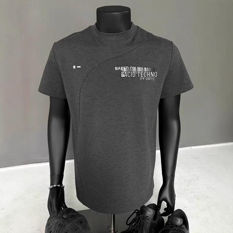 

Унисекс Бокси Футболка с Коротким Рукавом и Охлаждающей Технологией - Модный Хип-Хоп Стиль 2XL темно-серого