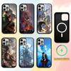 Attack On Titan Anime Phone Case For iPhone 14,16,15,13,17,12,Plus,Pro,Max Magnetic For Magsafe Frosted Cover