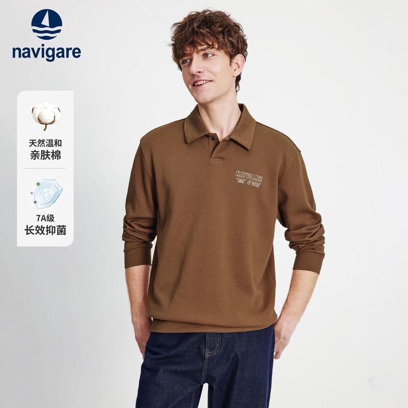 Navigare Men's Autumn Winter 2025 Loose Fit Long Sleeve Polo Shirt
