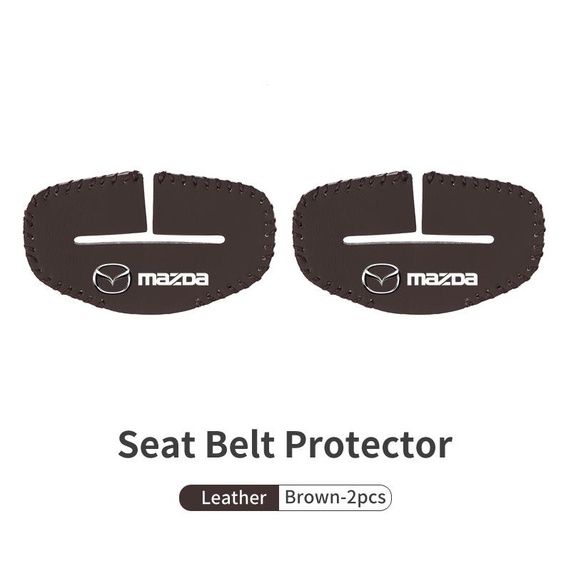Car Seat Belt Buckle Cover Leather Protector Anti-collision Case For Mazda 3 CX3 CX4 CX5 CX7 CX8 CX9 CX30 RX7 Atenza Axela