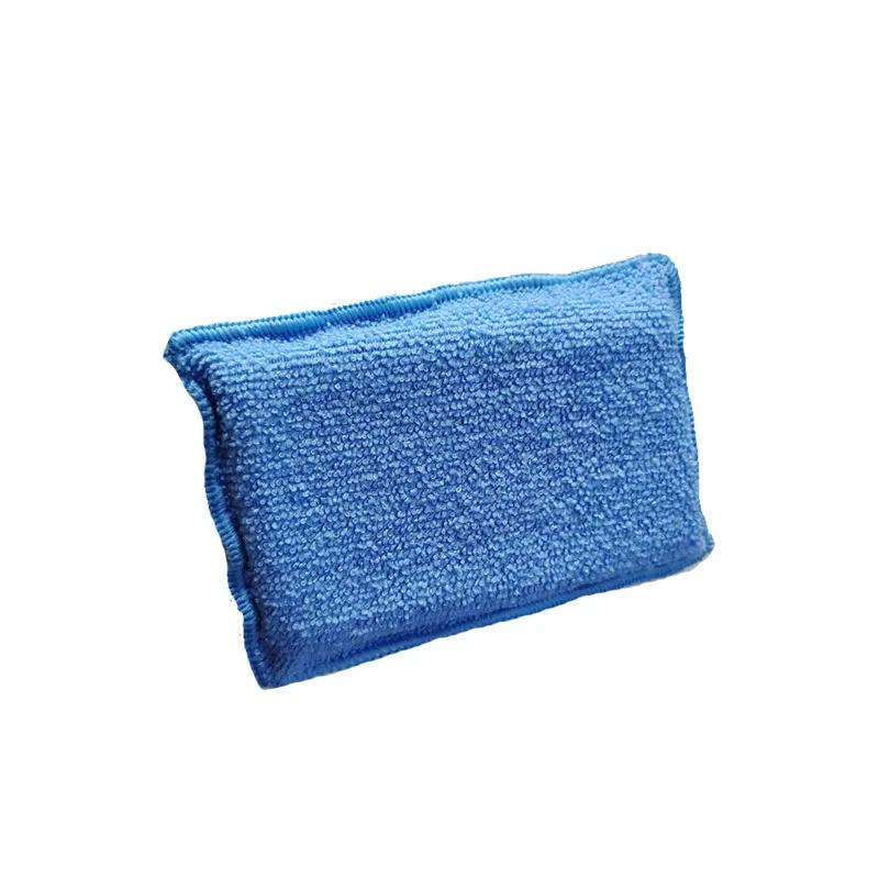 Подушечка из микрофибры для чистки автомобиля Многофункциональная Универсальная Двусторонняя Бархатная Полировальная Скрабирующая Губка Инструменты для Чистки Салона Автомобиля