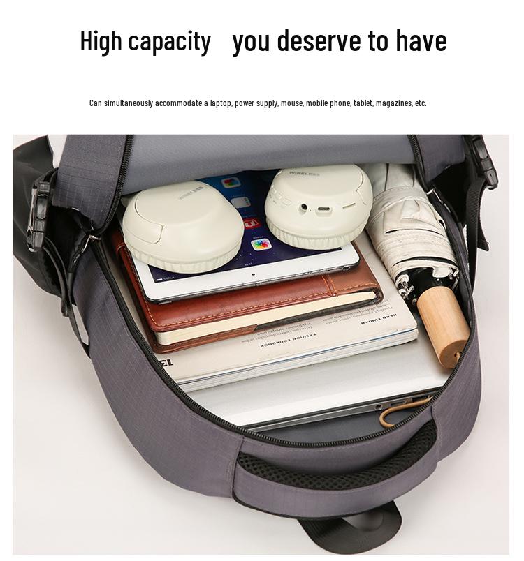 Trendy Nový Oxford Látkový Ležérní Batoh - Vícevrstvý, Velkokapacitní Školní a Cestovní Taška pro Studenty