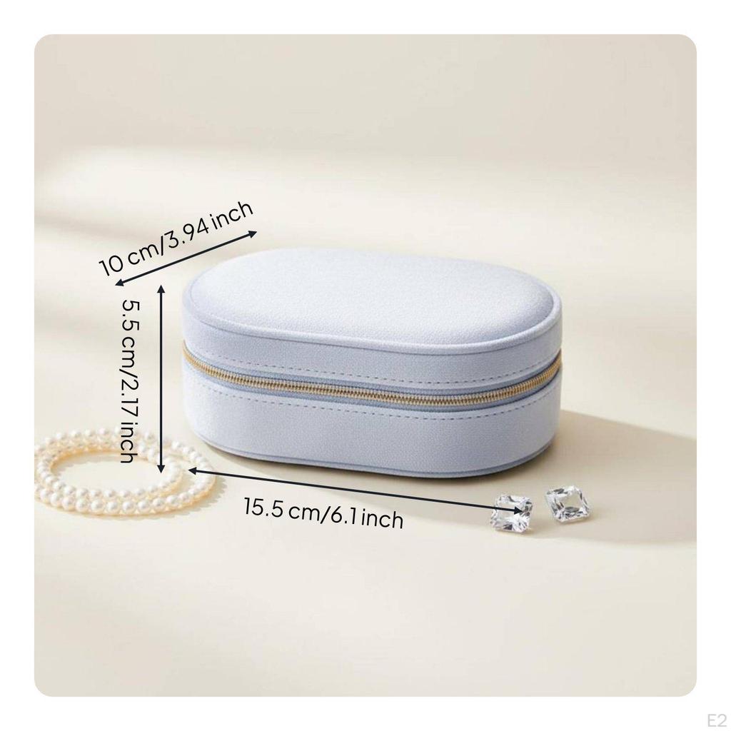 Velvet Jewelry Organizer Soft Interior Lining Box Compact Design Small Accessory Container