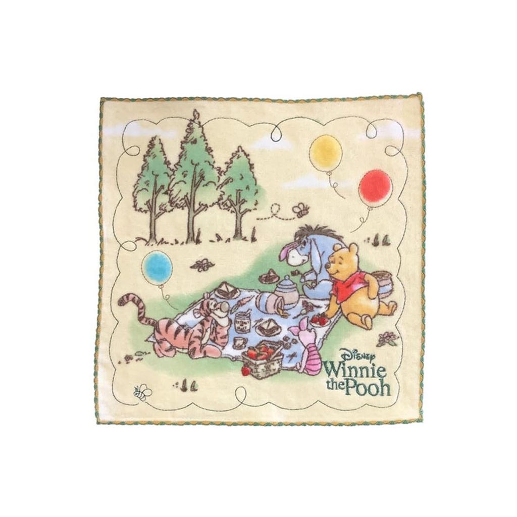 Marushin Mini Disney Winnie the Pooh Talk at Picnic Hand Character Odor Gift for 2006035700 Towel, Towel, 100% Cotton, Design, Outdoor, Antibacterial,