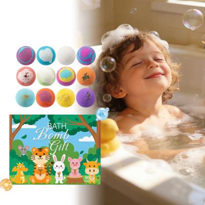12er Set Badebomben mit Spielzeug Sprudelnde Spa-Bälle für Kinder Erwachsene Feuchtigkeitsspendend Hautpflegend Tragbares Reise-Entspannungs-Set für Strand Pool Zuhause