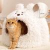 Warmes Katzenbett Haustierhaus Kätzchenhöhle Kissen Katzenhaus Warmes Schlafhundekörbchen Zelt Kleine Hundematte Zubehör Bett für Katzen