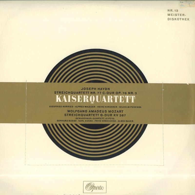 

LP Record MITGLIEDER DER BERLINER PHILHARMONI Haydn Streichquartett Nr77 Cdur O 1129 OPERA 1960 Germany Classical Used
