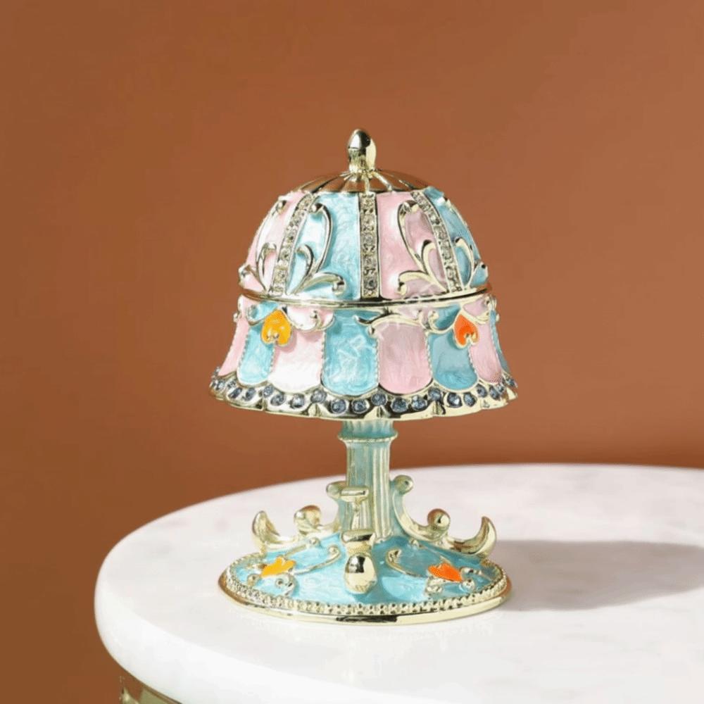 Hand-Painted Enamel European Style Jewelry Case Home Storage Ornament  Complex Jewelry Box