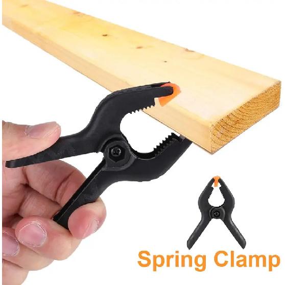Adjustable Plastic Spring Clamps Non-slip Woodworking Clamps Craft Photography Backdrop Photo Fixed Clips Laundry Clothes Peg 2 inches-1PC