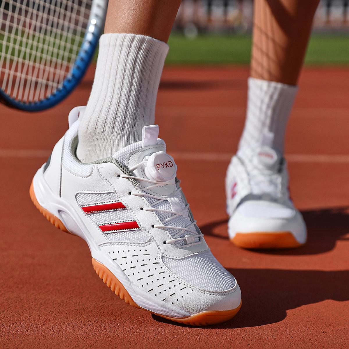 

Manufacturer in stock new badminton shoes men s and women s breathable non-slip table tennis training shoes comfortable shock-absorbing sports shoes 35