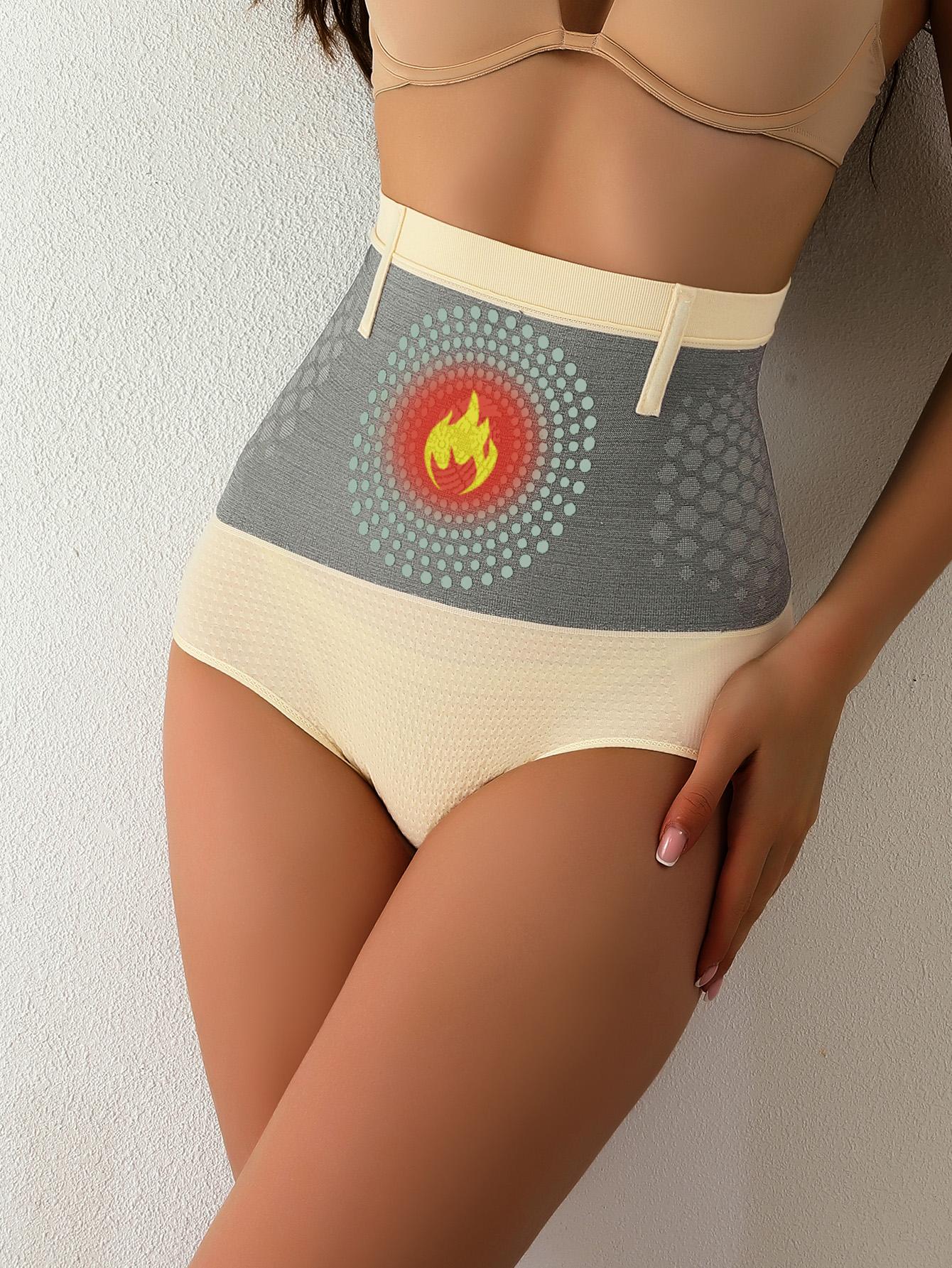 

Трусики Flarixa с высокой талией и утягивающими шортами Flat Burning Shaping Panties Seamless Briefs Underwear Uterus Warming XXL бежевый