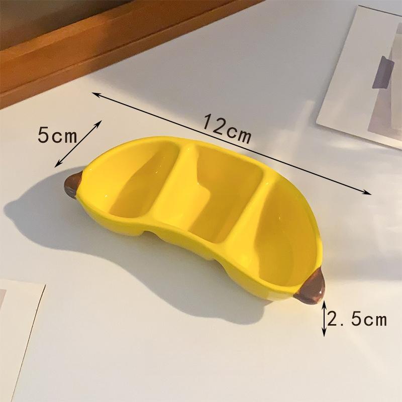 Creative Fruit Shaped Ceramic Dish Household Snacks Dishes Sauces Seasonings Plate Mini Saucer Tableware Dinner Kitchen Supplies