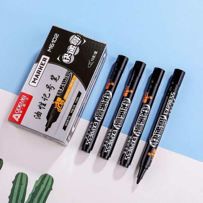 

Large Capacity 10-Pack Single Round-tip Marker Pens for Line Marking and Journals