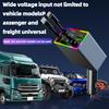 Car Bluetooth MP3 FM Transmitter 4-in-1 120W Fast Charge Retractable Cable Car Charger with Colorful Light Built-in Media Player