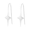 Delicate Brushed Star Earrings Elegant Ear Studs Alloy Texture Fashion Date Earrings for Work or Social Gatherings