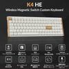 Keychron K4 HE Rapid Trigger Wireless Custom Hall Effect Gateron Double Rail Magnetic Bluetooth QMK Aluminum Wood RGB Compatible with and Linux US