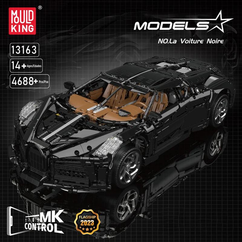 cxjva7 4688PCS Technical RC Car Toys The MOC Black La Voiture Noire Building Block Assembly Sport Car Brick Kids Christmas Gift