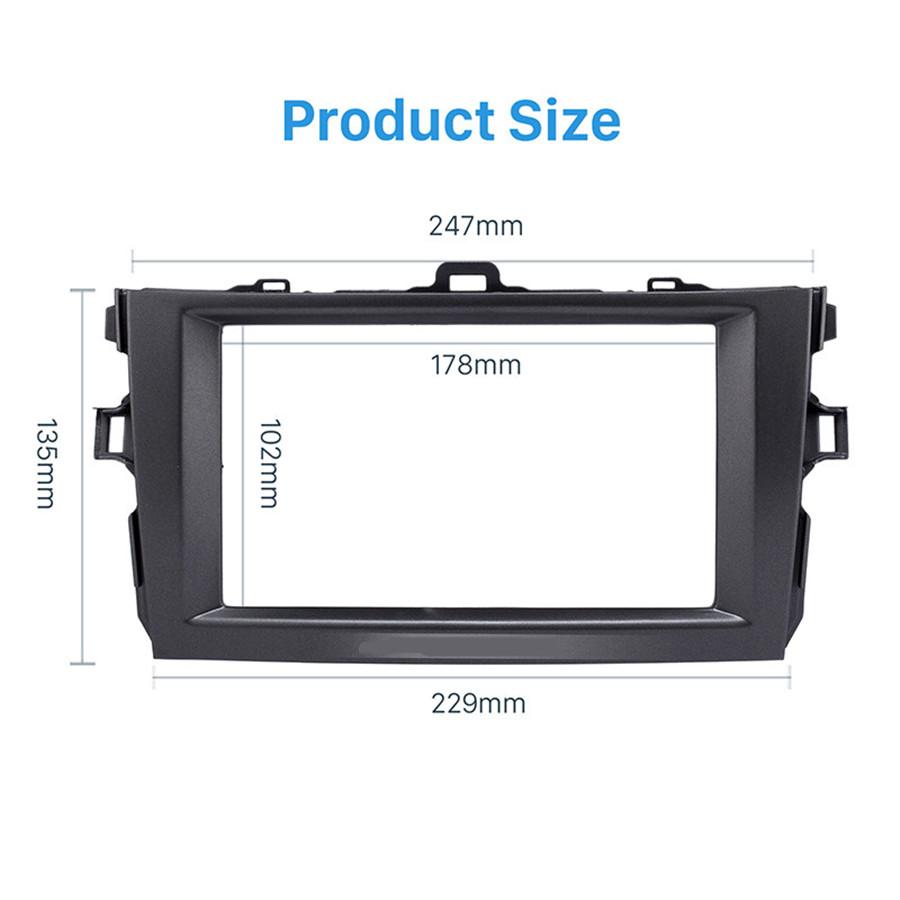 Double Din Car Stereo Radio Fascia Panel Frame For Toyota Corolla 2008 2009 2010
