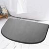 Half Circle Floor Mat Absorbent Quick-drying Non-slip Bathroom Door Mat For Bedroom Toilet Kitchen