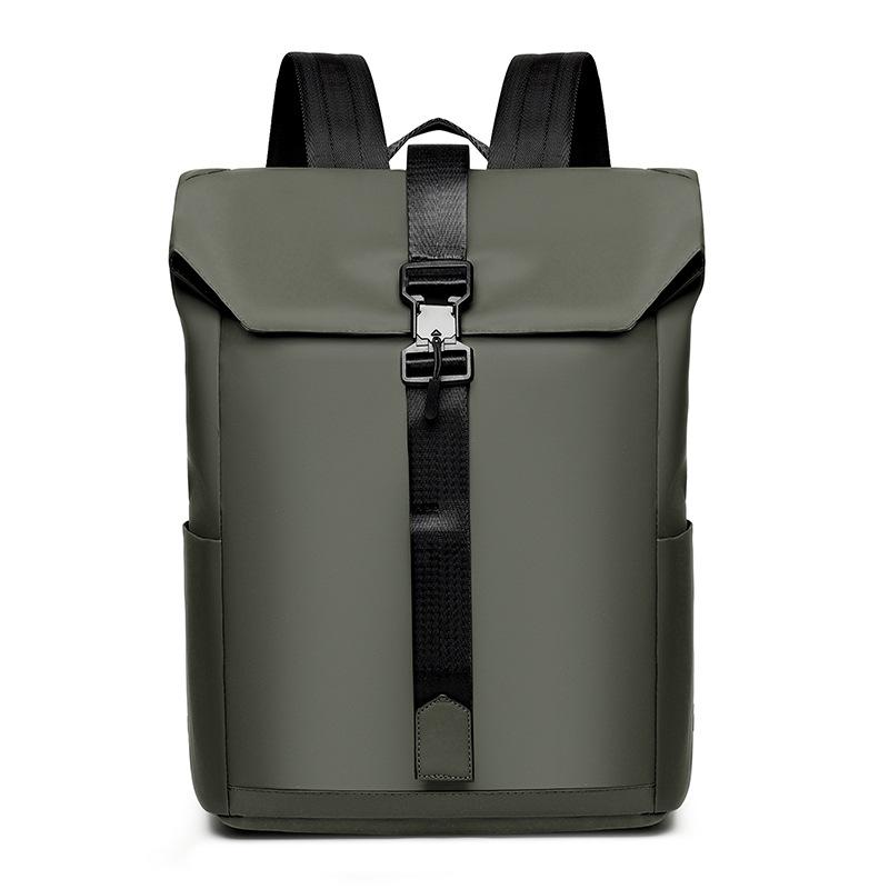 Schoolbag Men's Backpack Leather Film Anti-splashing Leisure Backpack Large Capacity Outdoor Travel Commuter Student School Bag