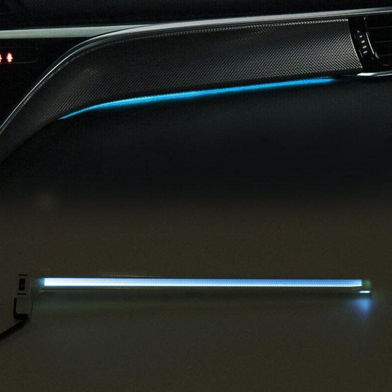 Car Interior Decorative Light Console Strip Atmosphere Light Blue Dashboard Console Ambient LED Lights for Toyota Camry 2018