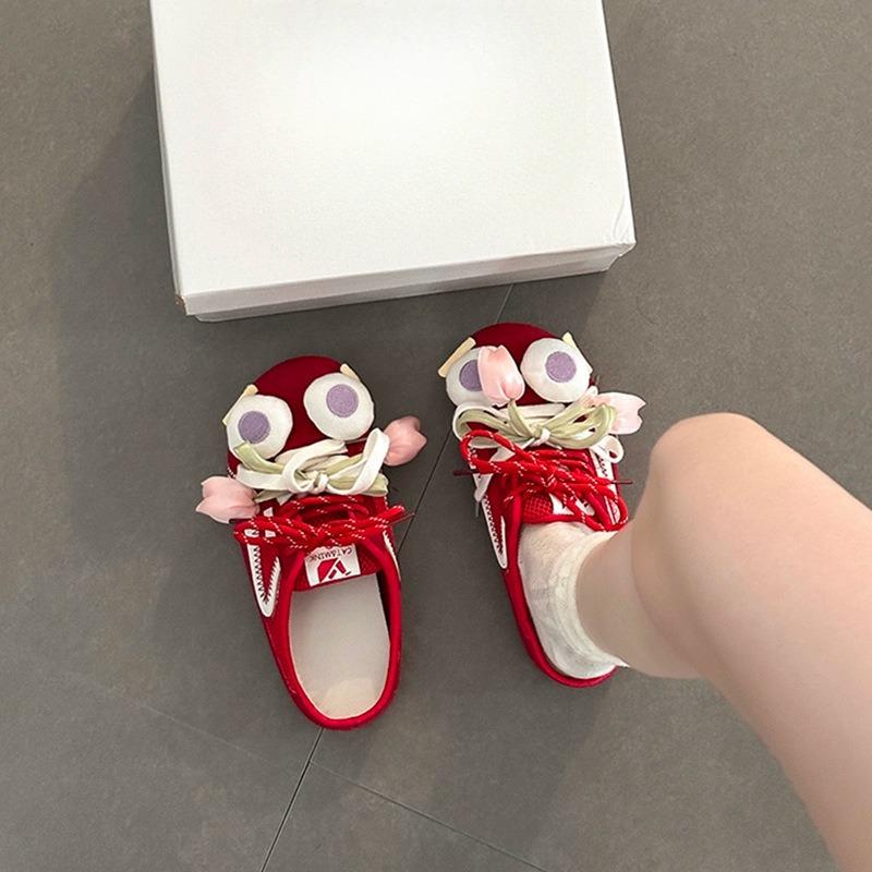 

Retro and Versatile Casual Shoes for Women New De Xun Shoes with Toe Caps and Slippers 35 жовтий