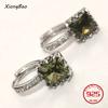 Luxury Shine Stamp 925 Sterling Silver Post Gold Plated Earrings Inlaid Boutique White Zircon Women Hook Drop Earrings Gift