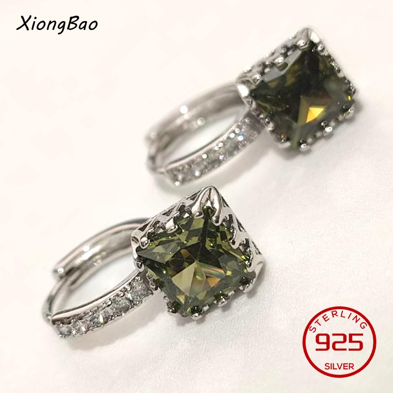 Luxury Shine Stamp 925 Sterling Silver Post Gold Plated Earrings Inlaid Boutique White Zircon Women Hook Drop Earrings Gift