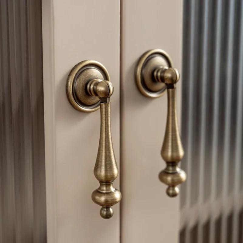 Antique Brass Handles Bronze Pendants Handle Cabinets Drawers Knobs Kitchen Cabinets Pull Furniture Copper Accessories
