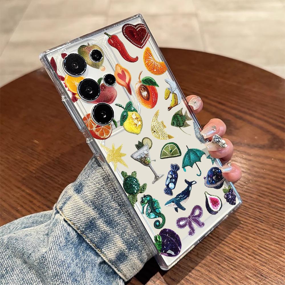 

Playful Fruit Animal Phone Case For Samsung Galaxy A55 A54 A53 A35 A34 5G Note 20 S25 S24 S23 S22 S21 Ultra FE Plus Bumper Funda Galaxy S24+