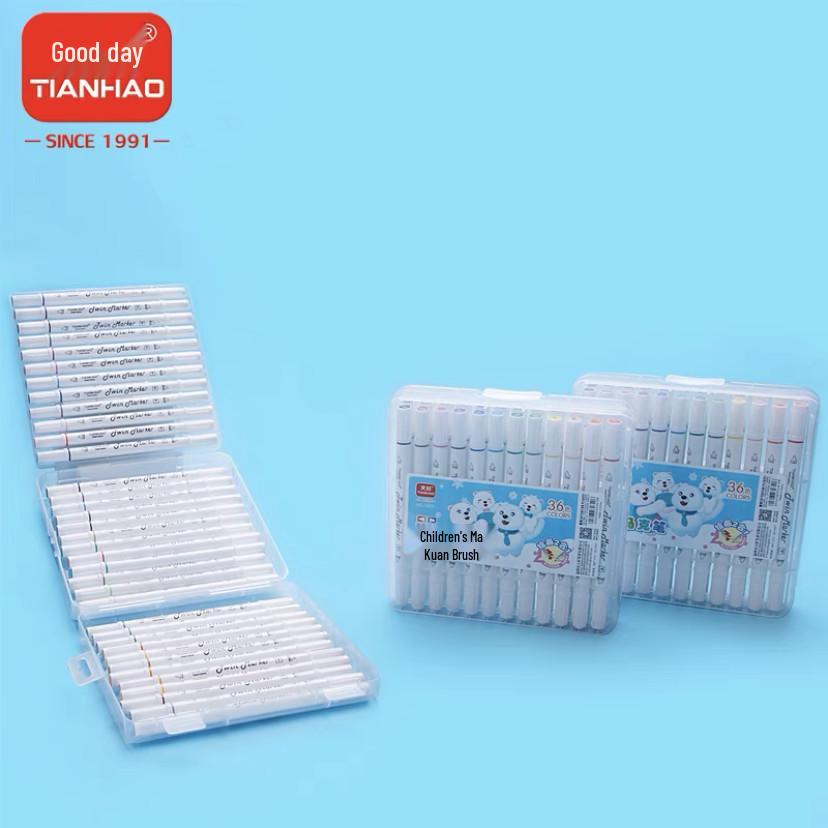 Double-Ended Marker Pen Set: 36/48 Colors, Oil & Alcohol-Based Ink for Hand-Painting.