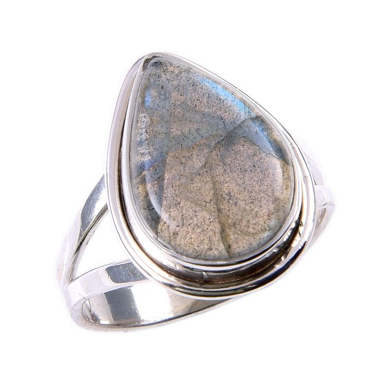 Natural Labradorite Gemstone 925 Solid Sterling Silver Jewelry Ring Size 6 D0i08