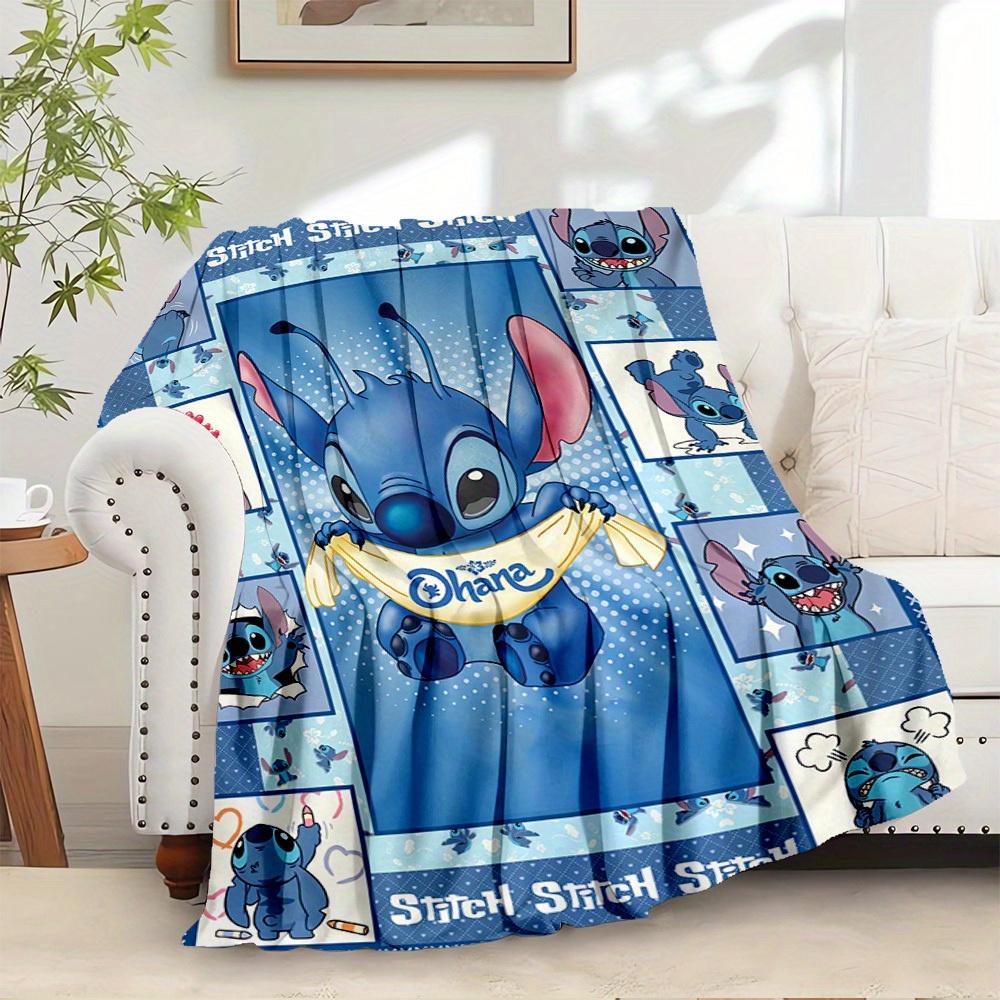 1pc Velvet Stitch Ohana Blanket - Cute Cartoon Bedding Throw