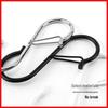 Black Electrophoretic S-Shaped Metal Hook with Windproof Spring Clip