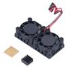 Cooling Fans for Raspberry Pi Heatsink Cooler Radiator ABS Low Noise for 3B 3B+ 4 4B