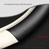 For Chevrolet 15" Carbon Fiber Car Steering Wheel Cover Black Genuine Leather