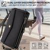 For iPhone 17 Pro Max Case Card Slots Zipper Purse PU Leather Phone Cover with Shoulder Strap